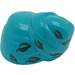 LEGO Donker turquoise Haar Wrapped Upwards met Donkergroen Bladeren (2590 / 101002)