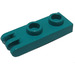 LEGO Turquoise foncé Charnière assiette 1 x 2 avec 3 Les doigts et goujons creux (4275)