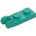 LEGO Dark Turquoise Hinge Plate 1 x 2 with Locking Fingers with Groove (44302)