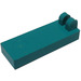 LEGO Donker Turquoise Scharnier Tegel 1 x 2 met 2 Stubs (4531)