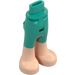 LEGO Dark Turquoise Hip with Pants with Flesh Feet (2277)