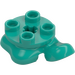 LEGO Donker turquoise Poten 2 x 2 met 2 Feet met 1 Verhoogd (79750)