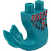 LEGO Donker turquoise Mermaid Staart Gebogen Rechts met Keten (76125)