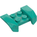 LEGO Dark Turquoise Mudguard Plate 2 x 4 with Overhanging Headlights (44674)