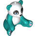 LEGO Donker turquoise Panda met Blauw Ogen en Lavendel Paws (67782 / 67783)