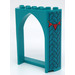 LEGO Dark Turquoise Panel 2 x 6 x 6.5 with Arch with Pennant Banner and Design Fish and Shrimp Sticker (35565)