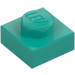 LEGO Donker turquoise Plaat 1 x 1 (3024 / 30008)