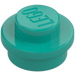 LEGO Donker turquoise Plaat 1 x 1 Rond (6141 / 30057)