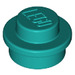 LEGO Donker Turquoise Plaat 1 x 1 Ronde (6141 / 30057)