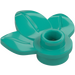 LEGO Dark Turquoise Plate 1 x 1 with 3 Plant Leaves (32607)