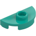 LEGO Donker turquoise Plaat 1 x 2 Rond Semicircle (1745)