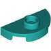 LEGO Donker Turquoise Plaat 1 x 2 Ronde Semicircle (1745)