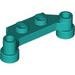 LEGO Dark Turquoise Plate 1 x 2 with 1 x 4 Offset Extensions (4590 / 18624)