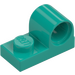 LEGO Dark Turquoise Plate 1 x 2 with Pin Hole (11458)