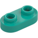 LEGO Dark Turquoise Plate 1 x 2 with Rounded Ends and Open Studs (35480)