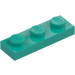 LEGO Donker turquoise Plaat 1 x 3 (3623)