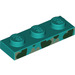 LEGO Turquoise foncé assiette 1 x 3 avec Camouflage Unikitty Cœurs (3623 / 39397)