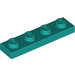 LEGO Dunkles Türkis Platte 1 x 4 (3710)