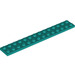 LEGO Donker Turquoise Plaat 2 x 14 (91988)