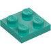 LEGO Dark Turquoise Plate 2 x 2 (3022)