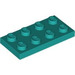 LEGO Dark Turquoise Plate 2 x 4 (3020)