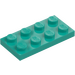 LEGO Dark Turquoise Plate 2 x 4 (3020)