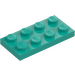 LEGO Dark Turquoise Plate 2 x 4 (3020 / 5584)