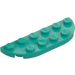 LEGO Темно-бірюзовий Тарілка 2 x 6 з Заокруглені кути (18980)