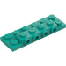 LEGO Dark Turquoise Plate 2 x 6 x 0.7 with 4 Studs on Side (72132 / 87609)