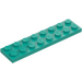 LEGO Mørk turkis Plate 2 x 8 (3034)