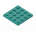 LEGO Donker turquoise Plaat 4 x 4 (3031)