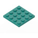 LEGO Turquoise foncé assiette 4 x 4 (3031)