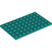 LEGO Donker Turquoise Plaat 6 x 10 (3033)