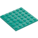 LEGO Dark Turquoise Plate 6 x 6 (3958)