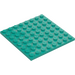 LEGO Donker turquoise Plaat 8 x 8 (41539 / 42534)