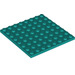 LEGO Donker Turquoise Plaat 8 x 8 (41539 / 42534)