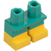 LEGO Turquoise Foncé Jambes courtes avec Jaune Shoes (37679 / 41879)