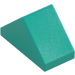 LEGO Dark Turquoise Slope 1 x 2 (45°) Double with Inside Stud Holder (3044)