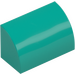 LEGO Dark Turquoise Slope 1 x 2 Curved (37352 / 98030)