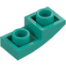 LEGO Donker turquoise Helling 1 x 2 Gebogen Omgekeerd (24201)