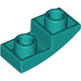 LEGO Donker Turquoise Helling 1 x 2 Gebogen Omgekeerd (24201)