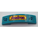 LEGO Dark Turquoise Slope 1 x 4 Curved Double with Music Notes and &#039;Andrea&#039; Sticker (93273)