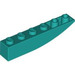 LEGO Donker Turquoise Helling 1 x 6 Gebogen Omgekeerd (41763 / 42023)