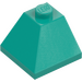 LEGO Turquoise Foncé Pente 2 x 2 (45°) Pièce de monnaie (3045)