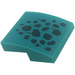 LEGO Dark Turquoise Slope 2 x 2 Curved with Black scales Sticker (15068)