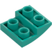 LEGO Donker turquoise Helling 2 x 2 x 0.7 Gebogen Omgekeerd (32803)