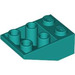 LEGO Donker Turquoise Helling 2 x 3 (25°) Omgekeerd zonder verbindingen tussen noppen (3747)