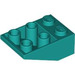 LEGO Dark Turquoise Slope 2 x 3 (25°) Inverted without Connections between Studs (3747)