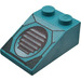 LEGO Dark Turquoise Slope 2 x 3 (25°) with Grille with Rough Surface (3298 / 83680)