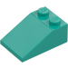 LEGO Dark Turquoise Slope 2 x 3 (25°) with Rough Surface (3298)